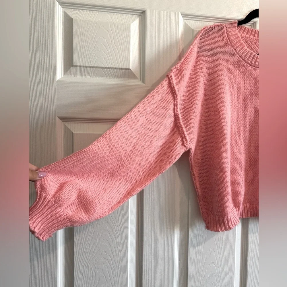 SHEIN Soft Pink Crew Neck Sweater. NEW
